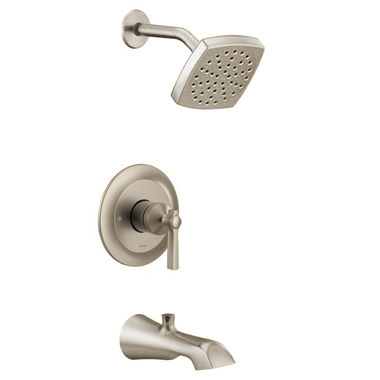 Click here to see Moen UTS3913EPBN Moen Flara M-Core 3-Series Tub/Shower Faucet with 1.75 GPM Rainshower, 1-Function, Single Lever Handle, M-PACT, Immersion, Brushed Nickel - UTS3913EPBN