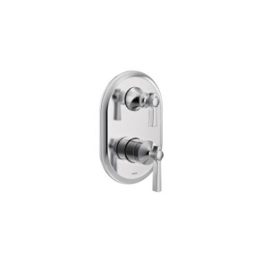 Click here to see Moen UTS2411 Moen Flara M-CORE 3-Series Valve Trim w/ Transfer, Lever Handles, Polished Chrome - UTS2411