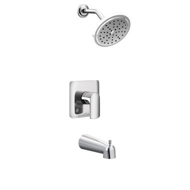 Click here to see Moen UT3813EP Moen Rizon M-Core 3-Series Tub/Shower Faucet with 1.75 GPM Rainshower, 1-Function, Single Lever Handle, M-PACT, Eco-Performance, Chrome - UT3813EP