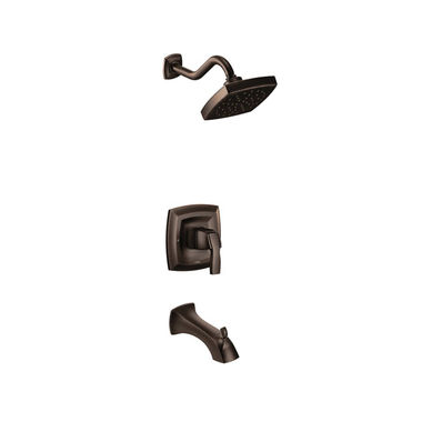 Click here to see Moen UT3693EPORB Moen Voss M-Core 3-Series Tub/Shower Faucet with 1.75 GPM Rainshower, 1-Function, Single Lever Handle, M-PACT, Immersion, Oil Rubbed Bronze - UT3693EPORB
