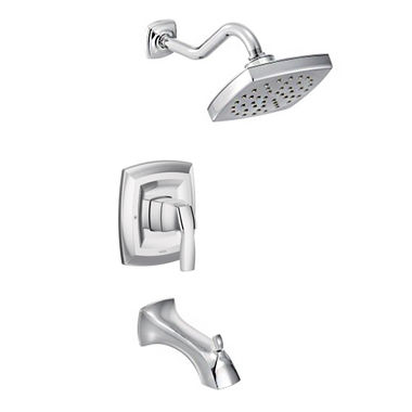 Click here to see Moen UT3693EP Moen Voss M-Core 3-Series Tub/Shower Faucet with 1.75 GPM Rainshower, 1-Function, Single Lever Handle, M-PACT, Immersion, Chrome - UT3693EP