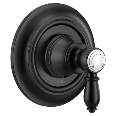 Click here to see Moen UTS32205BL Moen Weymouth M-CORE Transfer Valve Trim, Lever Handle, Matte Black - UTS32205BL