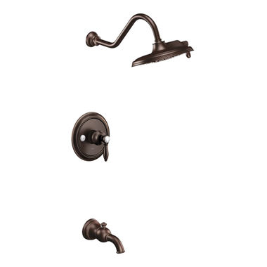 Click here to see Moen UTS33103EPORB Moen Weymouth M-Core 3-Series Tub/Shower Faucet with 1.75 GPM Rainshower, 2-Function, Single Lever Handle, M-PACT, Immersion, Oil Rubbed Bronze - UTS33103EPORB