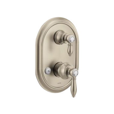 Click here to see Moen UTS4311BN Moen Weymouth M-CORE 3-Series Valve Trim w/ Transfer, Lever Handle, Brushed Nickel - UTS4311BN