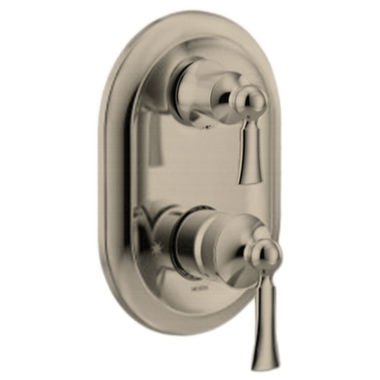 Click here to see Moen UT5500BN Moen Wynford M-CORE 3-Series Valve Trim w/ Transfer, Lever Handles, Brushed Nickel - UT5500BN
