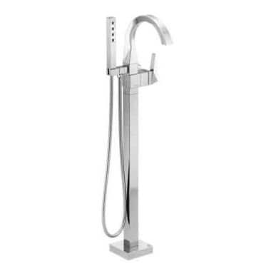Click here to see Delta T4746-FL Delta T4746-FL Trillian Floor Mount Tub Filler with Spray, Chrome