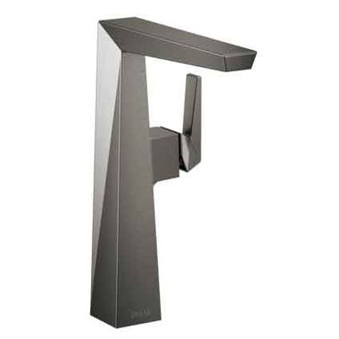 Click here to see Delta 743-KS-DST Delta 743-KS-DST Trillian Single-Handle Vessel Bathroom Faucet, Black Stainless