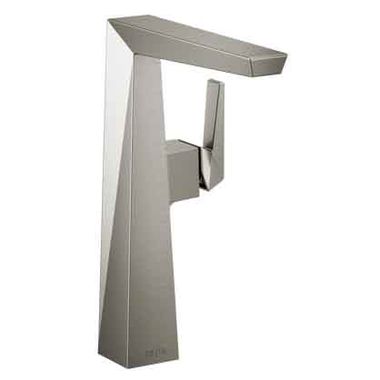 Click here to see Delta 743-SS-DST Delta Trillian Stainless Vessel Lavatory Faucet, Less Drain, 1.2 GPM, Single-Handle, DIAMOND Seal, Lever Handle - 743-SS-DST