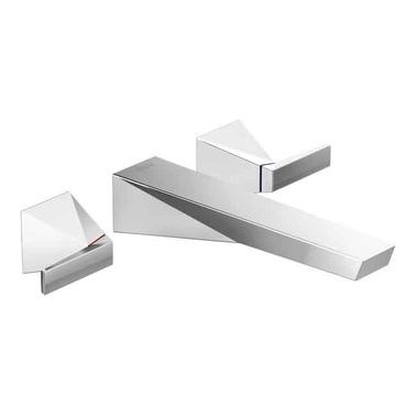 Click here to see Delta T3543LF-WL Delta T3543LF-WL Trillian Two-Handle Wall-Mount Widespread Bathroom Faucet Trim, Chrome