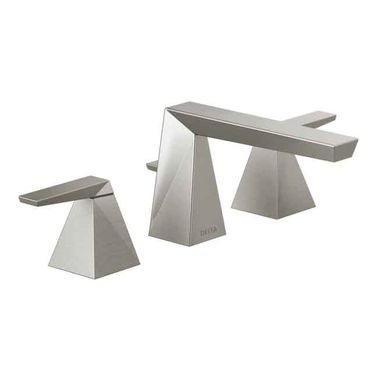 Click here to see Delta 35543-SSMPU-DST Delta 35543-SSMPU-DST Trillian Two-Handle Widespread Lavatory Faucet w/ Metal Pop-Up, Angular Spout, Stainless
