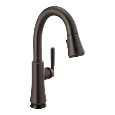 Click here to see Delta 9979T-RB-DST Delta Coranto Touch2O Single Handle Pull-Down Bar/Prep Faucet, Venetian Bronze - 9979T-RB-DST