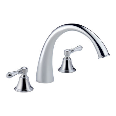 Click here to see Brizo 6726-PCLHP Brizo Providence Two-Handle Deck-Mount Roman Tub Faucet, 3-Hole, Less Handles, Polished Chrome - 6726-PCLHP