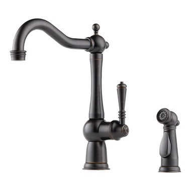 Click here to see Brizo 61136LF-RB Brizo Tresa Single Handle Kitchen Faucet w/ Side Spray, Venetian Bronze - 61136LF-RB