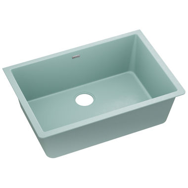 Click here to see Elkay ELXRU13322MT0 Elkay Quartz Luxe Single Bowl Undermount Sink - Mint Creme (ELXRU13322MT0)