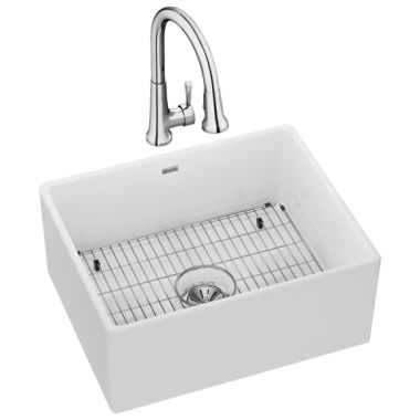 Click here to see Elkay SWUF2520WHFC Elkay Fireclay 24-7/16