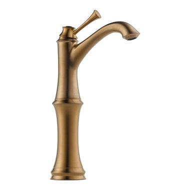 Click here to see Brizo 65105LF-BZ Brizo Baliza Single-Handle Deck-Mount Vessel Brilliance Brushed Bronze Lavatory Faucet with Grid Strainer, 1.5 GPM, Single-Hole - 65105LF-BZ