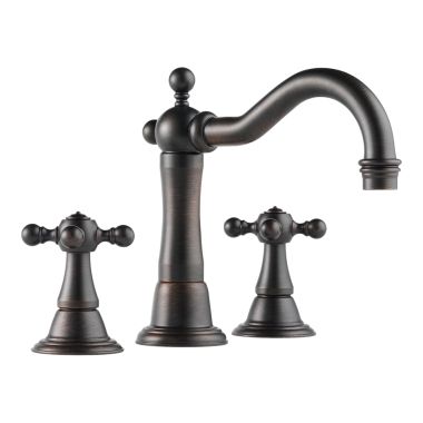 Click here to see Brizo 65338LF-RB Brizo Tresa Two-Handle Widespread Venetian Broze Bathroom Faucet with Metal Pop-Up, 1.5 GPM, Quick-Snap, Three-Hole, Cross Handles - 65338LF-RB