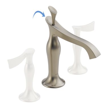 Click here to see Brizo 65390LF-BNLHP Brizo RSVP Brilliance Brushed Nickel Two-Handle Widespread Deck-Mount Bathroom Faucet with Metal Pop-Up Drain, 1.5 GPM - 65390LF-BNLHP