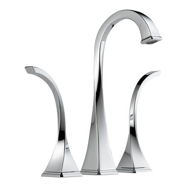 Click here to see Brizo 65430LF-PC Brizo Virage Two-Handle Widespread Deck-Mount Vessel Polished Chrome Bathroom Faucet with Metal Grid Strainer, Three-Hole, 1.5 GPM - 65430LF-PC