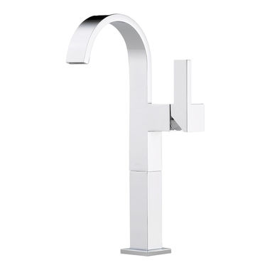 Click here to see Brizo 65480LF-PC Brizo Siderna Single-Handle Polished Chrome Vessel Bathroom Faucet with Ceramic Cartridge, Single-Hole, 1.5 GPM, Less Drain - 65480LF-PC