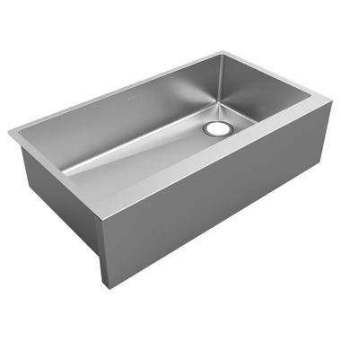 Click here to see Elkay EFRUFF3417R Elkay EFRUFF3417R Crosstown Single Bowl Farmhouse Sink, Stainless Steel, 35-7/8