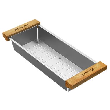 Click here to see Elkay LKC0717SS Elkay LKC0717SS Crosstown Stainless Steel Colander with Wooden Handles, Polished Satin