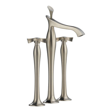 Click here to see Brizo 65790LF-BNLHP Brizo 65790LF-BNLHP RSVP Two-Handle Widespread Vessel Lavatory Faucet, Less Handles, Brushed Nickel