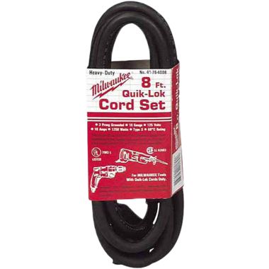 Click here to see Milwaukee 48-76-4008 Milwaukee 48-76-4008 Quik-Lok Cord Set, 8 ft