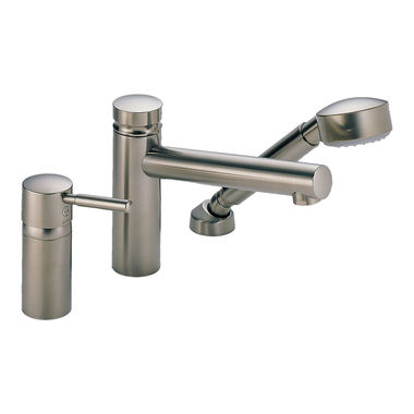 Click here to see Brizo 67214-BN Brizo 67214-BN Quiessence Brushed Nickel Roman Tub With Spray