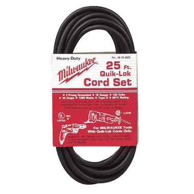 Click here to see Milwaukee 48-76-4025 Milwaukee 48-76-4025 25' Quick Lock Cord