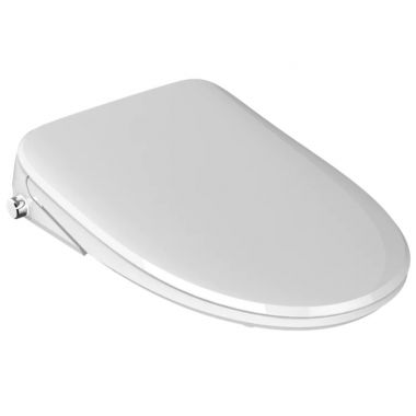 Click here to see Trone Plumbing BS2G Trone Doccia Elongated Electronic Bidet Seat, Soft Close, Heated Seat with Nightlight and Remote Control - DEBSERN.WH