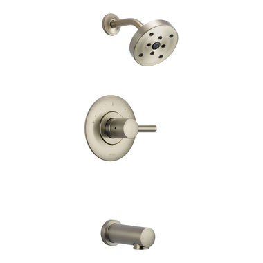 Click here to see Brizo T60P420-BN Brizo Odin Tub/Shower Faucet with Single-Handle Temperature Adjust Valve Trim, Monitor 14 Series, Pressure Balance, 1.75 GPM, Brilliance Brushed Nickel - T60P420-BN