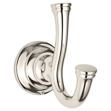 Click here to see American Standard 7052210.013 American Standard Delancey Double Robe Hook, Metal Constructed, Polished Nickel - 7052210.013