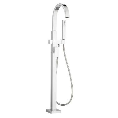 Click here to see American Standard T184951.002 American Standard Contemporary Square Polished Chrome Freestanding Bathtub Faucet with Personal Shower, Lever Handle, 1.8 GPM, - T184951.002