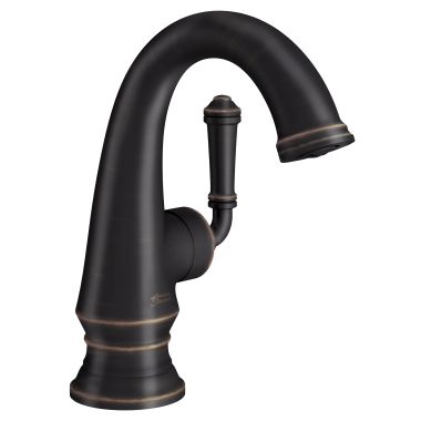 Click here to see American Standard 7052121.278 American Standard Delancey Single-Handle Legacy Bronze Bathroom Faucet with Brass Pop-Up Drain, Side Lever Handle, 1.2 GPM - 7052121.278