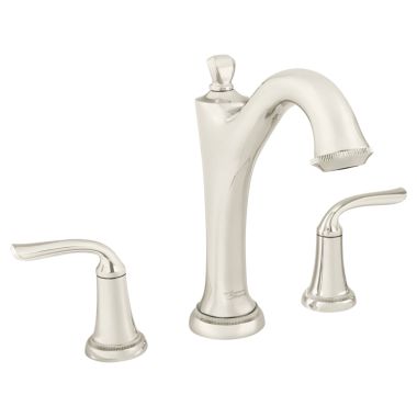 Click here to see American Standard T106900.013 American Standard Patience Two-Handle Polished Nickel Deck Mounted Roman Tub with Built-in Diverter, ADA, Metal Lever Handles - T106900.013