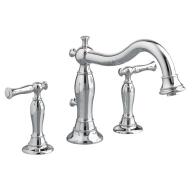 Click here to see American Standard T440900.002 American Standard Quentin Polished Chrome Roman Tub Faucet Trim, With Lever Handles For Flash Rough-in Valves - T440900.002