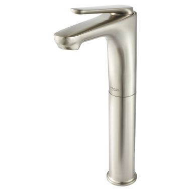 Click here to see American Standard 7105152.295 American Standard Studio S Single Lever Handle Vessel Brushed Nickel Lavatory Sink Faucet, Single-Hole, ADA-Compliant, WaterSense, 1.2 GPM - 7105152.295