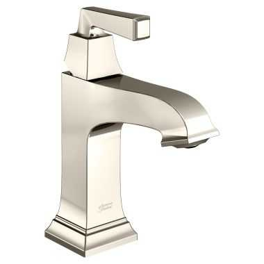 Click here to see American Standard 7455107.013 American Standard Town Square S Monoblock Single-Lever Handle Bathroom Faucet with Pop-Up, 1.2 GPM, Polished Nickel - 7455107.013