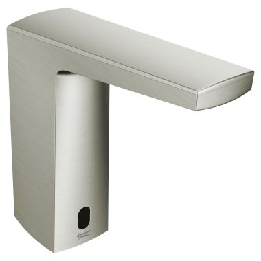 Click here to see American Standard 702B303.295 American Standard Paradigm Selectronic Brushed Nickel Touchless Lavatory Faucet with SmarTherm Safety Shut-Off, 0.35 GPM - 702B303.295