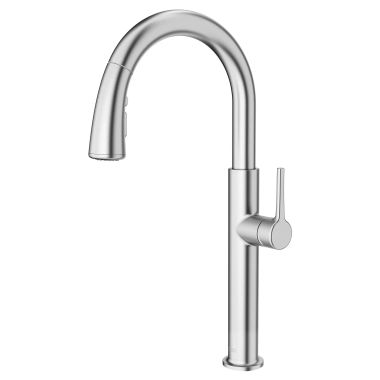 Click here to see American Standard 4803300.075 American Standard Studio S Single Handle Pull-Down Kitchen Faucet, Drip-Free, Dual Spray, 1.8 GPM, Stainless Steel - 4803300.075