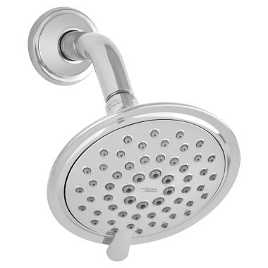 Click here to see American Standard 1660739.002 American Standard Patience 5in Three-Spray Function Fixed Showerhead with Easy Clean Spray Nozzles, 2.5 GPM, Chrome - 1660739.002