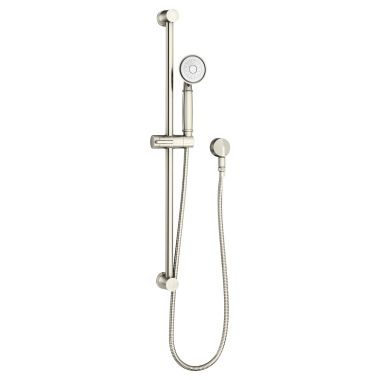 Click here to see American Standard 1662607.013 American Standard Traditional Single-Function Slide Bar Shower Kit, WaterSense,1.8 GPM, Polished Nickel - 1662607.013 