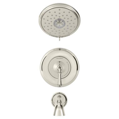 Click here to see American Standard TU052502.013 American Standard Delancey 4-Function Polished Nickel Tub/Shower Trim Kit, 2.5 GPM - TU430502.013