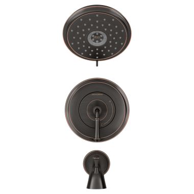 Click here to see American Standard TU052502.278 American Standard Delancey 4-Function Legacy Bronze Tub/Shower Trim Kit, 2.5 GPM - TU052502.278