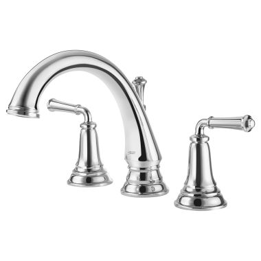 Click here to see American Standard T052900.002 American Standard Delancey Roman Tub Filler Trim, 25 GPM, ADA, Brass, Two Handle, Chrome - T052900.002