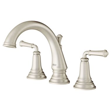 Click here to see American Standard T052900.295 American Standard Delancey Roman Tub Filler Trim, 25 GPM, ADA, Brass, Two Handle, Brushed Nickel - T052900.295