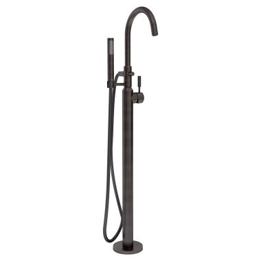 Click here to see American Standard 2764951.278 American Standard Cadet Single-Handle Legacy Bronze Freestanding Bathtub Filler with Handshower, Lever Handle, 1.8 GPM, Brass, Floor-Mounted - 2764951.278