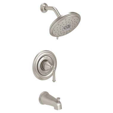 Click here to see American Standard TU106502.295 American Standard Patience 3-Function Brushed Nickel Tub/Shower Trim Kit, 2.5 GPM - TU106502.295
