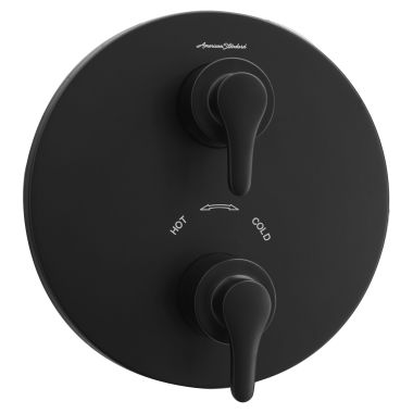 Click here to see American Standard T105740.243 American Standard Studio S Double-Lever Handle Thermostatic Valve Trim, Matte Black - T105740.243 